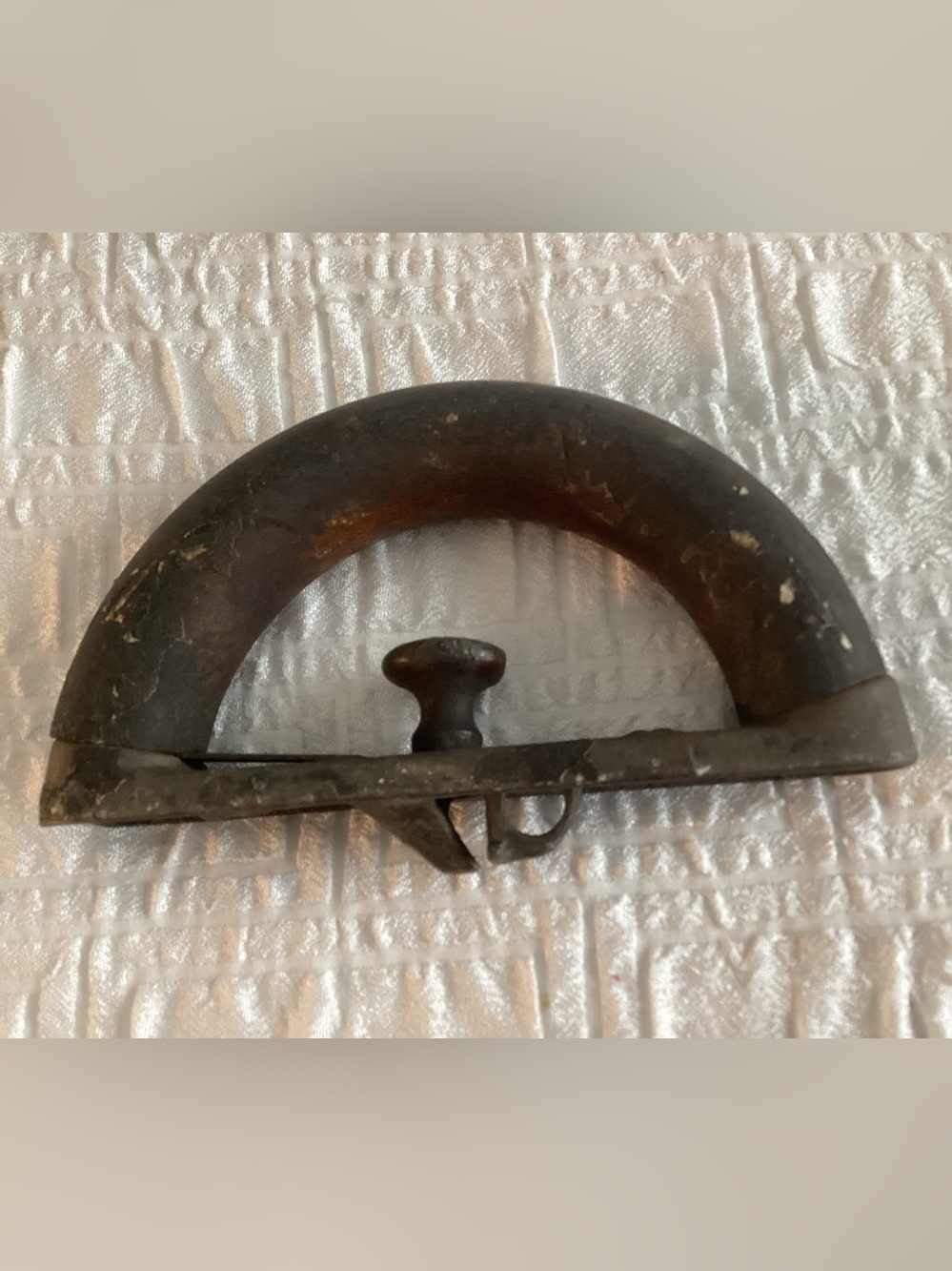 Antique detachable wooden handle for an antique SAD Iron “Old Handle”